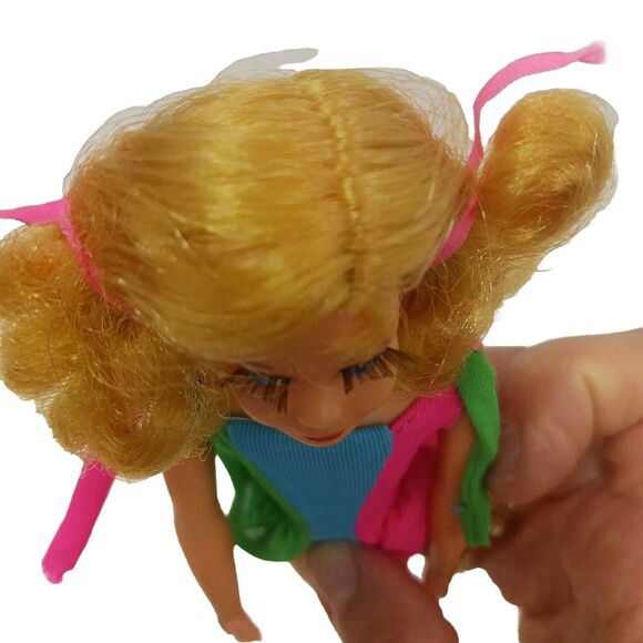 1969 Living Skipper Doll Mattel Golden Blonde Swimsuit Beautiful HAIR EYELASHES - Picture 3 of 16